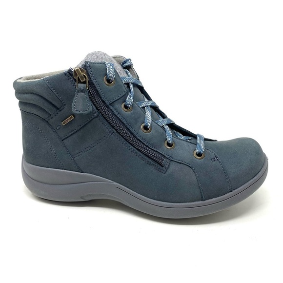 Aravon RS WP Leather Low Boot grey blue WIDE - Picture 1 of 7